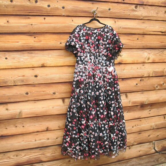 Mac Duggal $798 EMBELLISHED BUTTERFLY TEA LENGTH A LINE DRESS 20323 - Picture 7 of 16